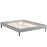 Sherry Full Fabric Bed Frame with Round Tapered Legs 5629-LGR