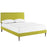 Camille Full Fabric Platform Bed with Round Tapered Legs 5632-WHE