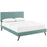 Jessamine Full Fabric Platform Bed with Round Splayed Legs 5640-LAG