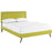 Jessamine Full Fabric Platform Bed with Round Splayed Legs 5640-WHE