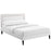 Jessamine Full Vinyl Platform Bed with Squared Tapered Legs 5641-WHI