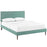 Jessamine Full Fabric Platform Bed with Round Tapered Legs 5644-LAG