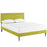 Jessamine Queen Fabric Platform Bed with Round Tapered Legs 5648-WHE