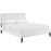 Josie Queen Vinyl Platform Bed with Squared Tapered Legs 5663-WHI