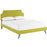 Laura Full Fabric Platform Bed with Round Splayed Legs 5674-WHE