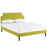 Laura Full Fabric Platform Bed with Squared Tapered Legs 5676-WHE