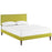 Phoebe Full Fabric Platform Bed with Squared Tapered Legs 5692-WHE