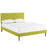 Terisa King Fabric Platform Bed with Round Tapered Legs 5720-WHE