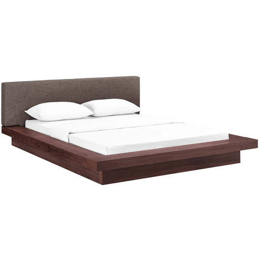 Freja Queen Fabric Platform Bed 5721-WAL-BRN-SET