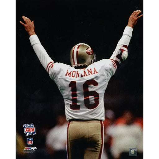 Joe Montana SBXXIV TD Celebration 16x20 Photo (PF)