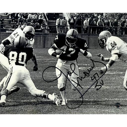 Joe Morris Signed Syracuse Orangeman Horizontal Rushing Black and White 8x10 Photo w/ "SU" Insc