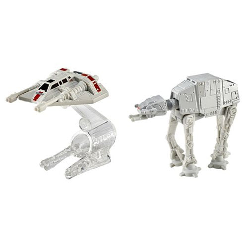 Star Wars Hot Wheels AT-AT vs. Rebel Snowspeeder Veh 2-Pk   