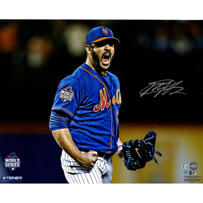 Matt Harvey Signed 2015 World Series Scream 20x24 Photo (MLB Auth)