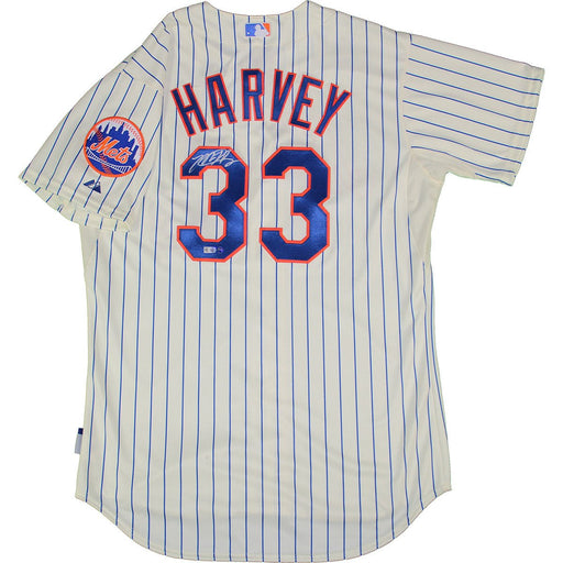 Matt Harvey Signed Authentic New York Mets Cream Jersey (MLB Auth)