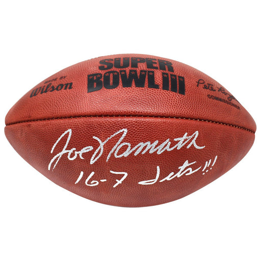 Joe Namath Signed Super Bowl 3 Football w/ "16-7 Jets" Insc