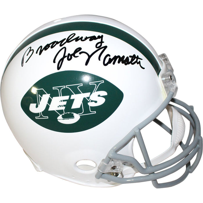 Joe Namath Signed New York Jets Throwback Authentic Helmet w/ "Broadway" Insc