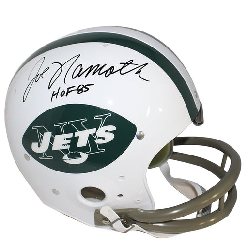 Joe Namath Signed Full Size TK Throwback NY Jets Helmet w/ "HOF 85" Insc (PSA/Namath Holo)