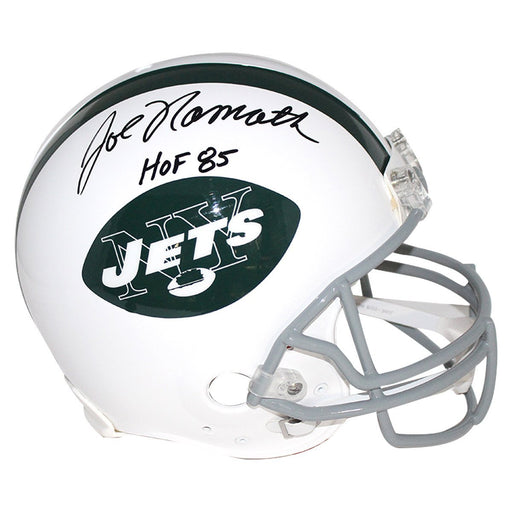 Joe Namath Signed New York Jets Authentic Throwback Helmet w/ "HOF 85" Insc