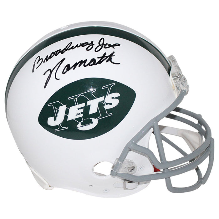 Joe Namath Signed New York Jets Authentic Throwback Helmet w/ "Broadway" Insc