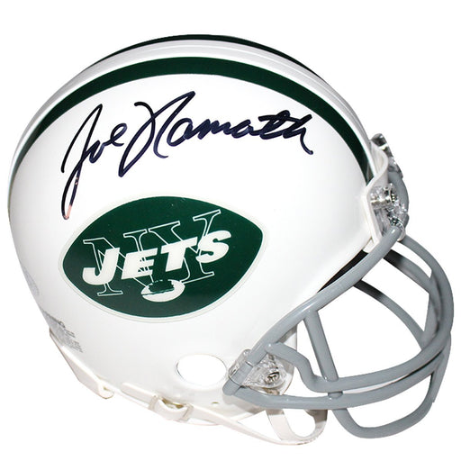 Joe Namath Signed NY Jets Throwback Mini Helmet ( Namath Holo)