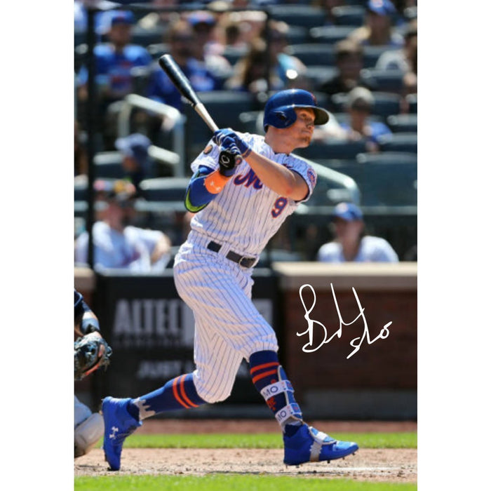 Brandon Nimmo Signed 'Hitting' 8x10 Photo