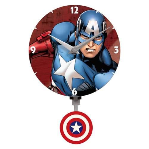 Captain America Mini Motion Wall Clock                      