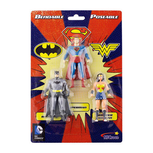 Justice League Trinity Bendable Mini-Figure 3-Pack          