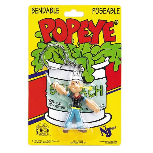 Popeye 3-Inch Bendable Key Chain                            