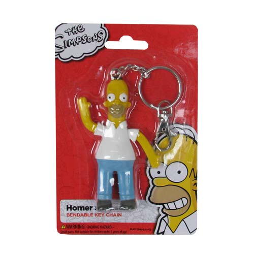 Simpsons Homer Simpson Bendable Key Chain                   