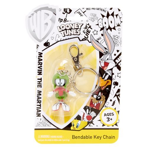 Looney Tunes Marvin the Martian Bendable Key Chain          