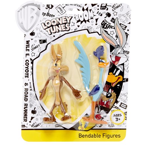 Looney Tunes Wile E. Coyote & Road Runner Bendable Figures  