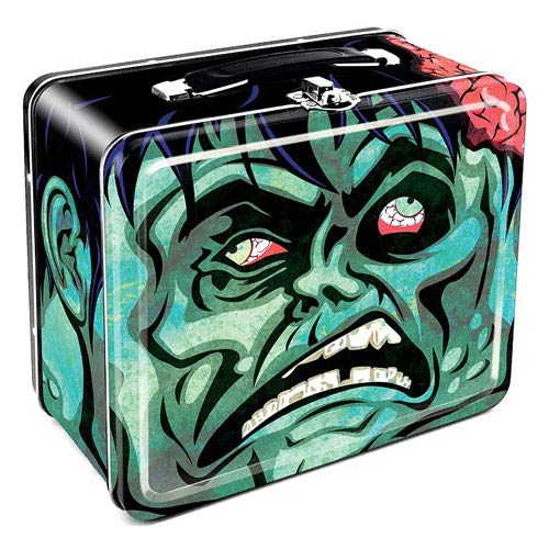 Zombie Head Large Fun Box Tin Tote                          