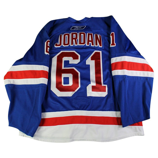 Jordan #61 New York Rangers Blue Issued Jersey (Size 58)