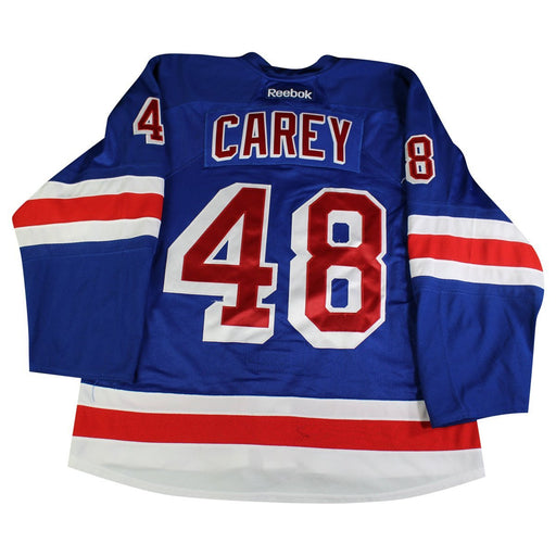 Matt Carey # 48 New York Ranger Blue Issued Jersey ( Size 56)