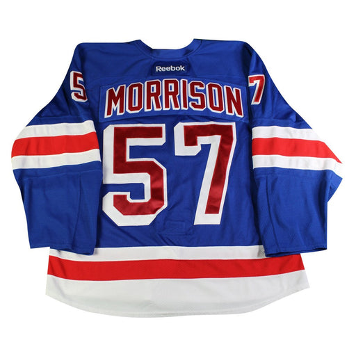 Brad Morrison # 57 New York Ranger Blue Issued Jersey ( size 56 )