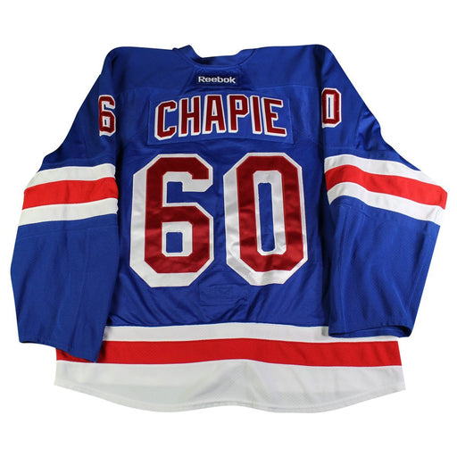 Adam Chapie # 60 New York Ranger Blue Issued Jersey ( Size 58)