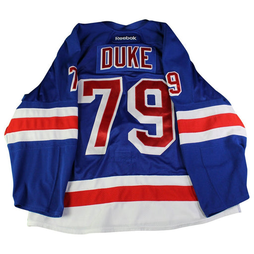 Reid Duke # 79 New York Ranger Blue Issued Jersey (58)