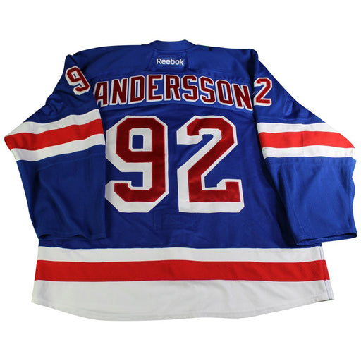 Callie Andersson # 92 New York Ranger Blue Issued Jersey ( Size 58)