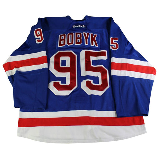 Colton Bobyk # 95 New York Ranger Blue Issued Jersey (Size 58)