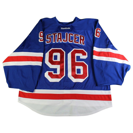 Scott Stajcer # 96 New York Ranger Blue Issued Jersey ( Size 58+)