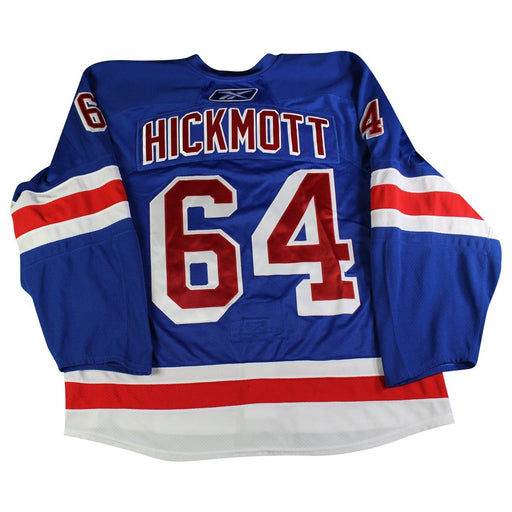 Jordan Hickmott # 64 New York Rangers Blue Issued Jersey (Size 58)