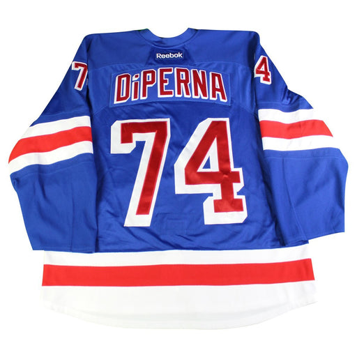 Dylan Di Perna # 74 New York Rangers Blue Issued Jersey ( Size 58)