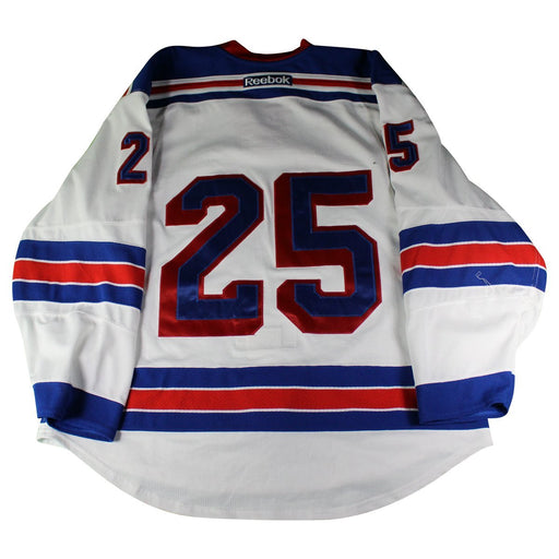 New York Rangers #25 White Issued Jersey