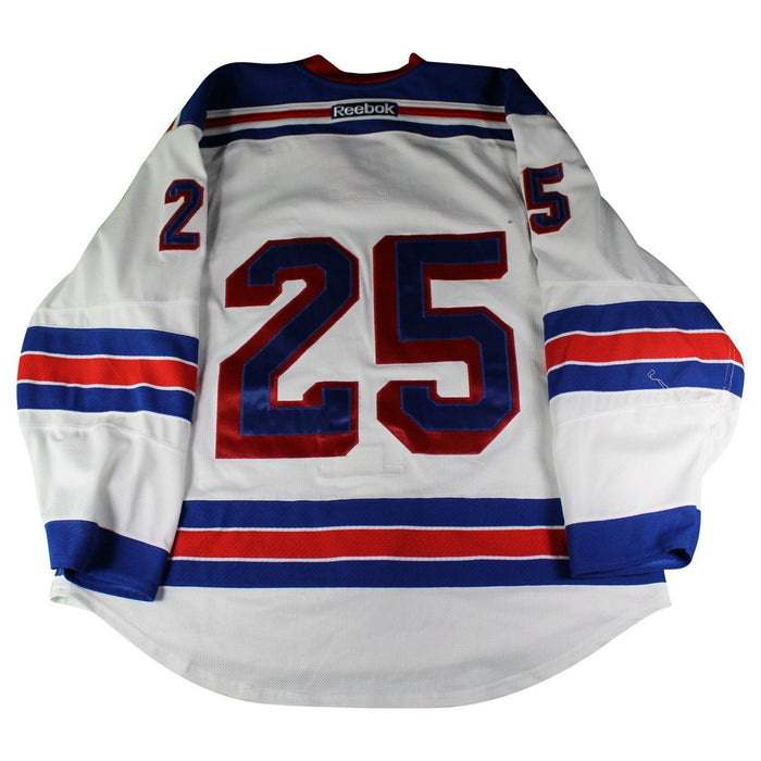 New York Rangers #25 White Issued Jersey