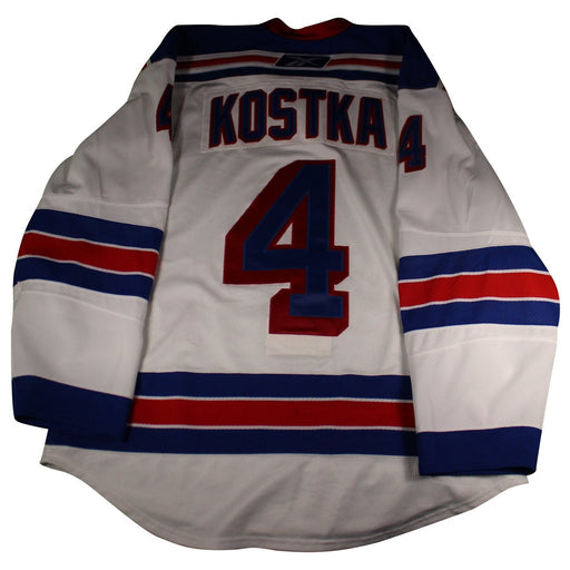 Michael Kostka # 4 New York Ranger White Issued Jersey (size 56)