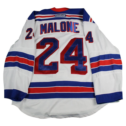 Ryan Malone # 24 New York Ranger White Issued Jersey (Size 58)