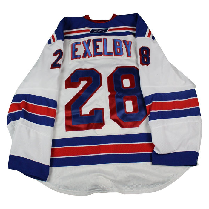 Garnet Exelby # 28 New York Ranger White Issued Jersey ( Size 58)