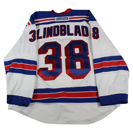 Matthew Lindblad# 38 New York Ranger White Isssued Jersey ( Size 58)