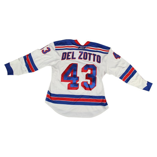 Michael Delzotto # 43 New York Ranger White Issued Jersey ( Size 58)