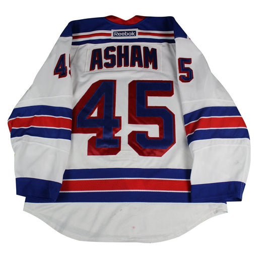 Arron Asham # 45 New York Ranger White issued Jersey ( Size 56)